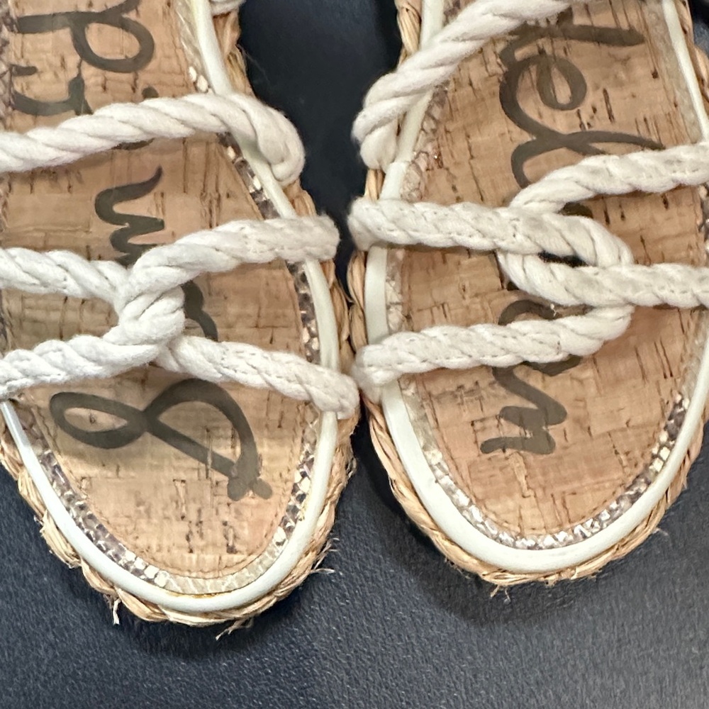 Sam Edelman Cream Rope Sandals - Picture 4 of 8